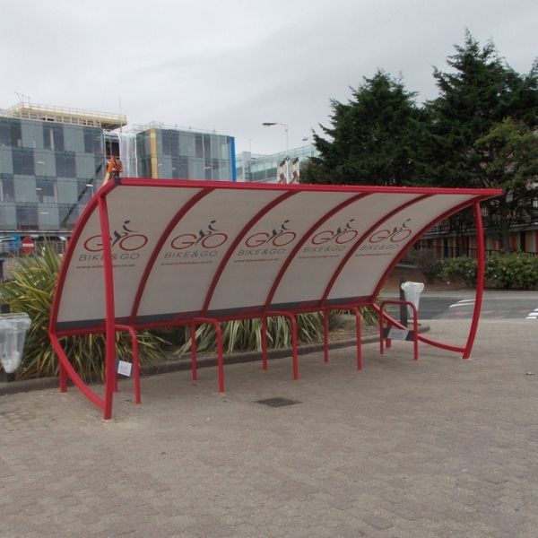 poedercoating kleur in buitenruimte fietsoverkapping fietsparkeren